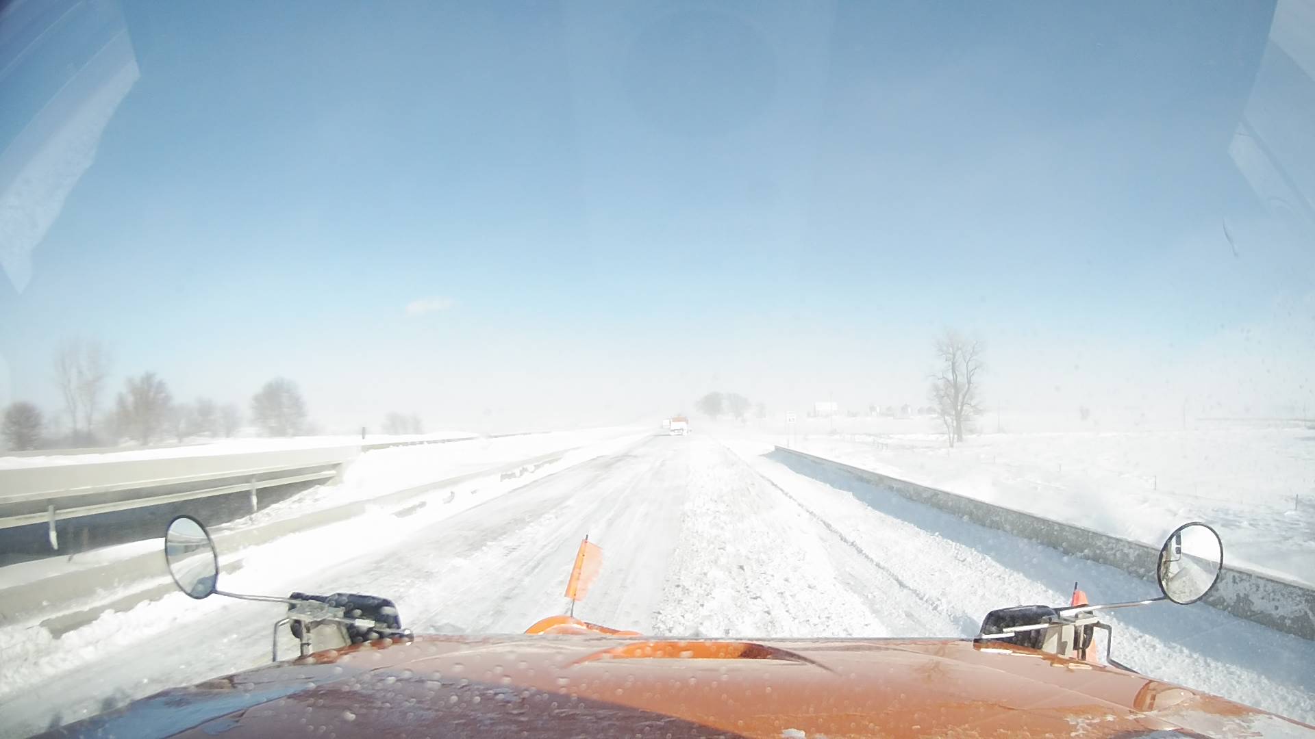 Example of completely covered road
